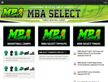 Tablet Screenshot of mba-basketball.com